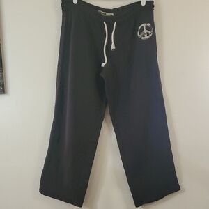 Cocoa Y2K Crop Sweatpants Size XL Womens Peace Sign Lounge